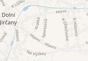 Sportovců v obci Psáry - mapa ulice