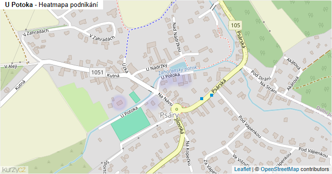 U Potoka - mapa podnikání