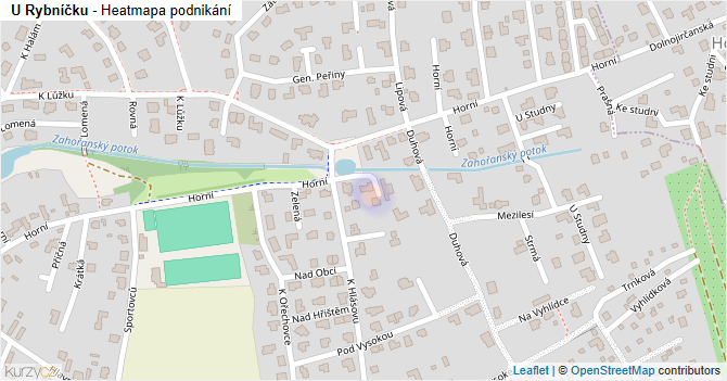 U Rybníčku - mapa podnikání
