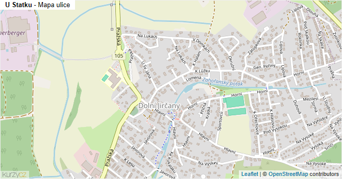 U Statku - mapa ulice