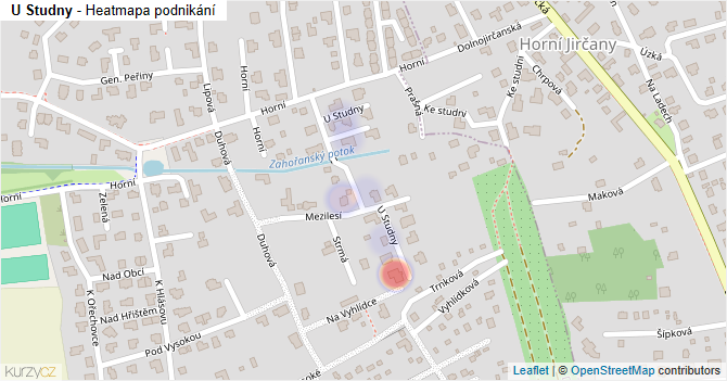 U Studny - mapa podnikání