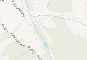 Úvozová v obci Psáry - mapa ulice