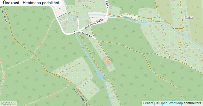 Úvozová - mapa podnikání