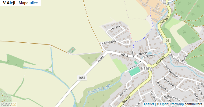 V Aleji - mapa ulice