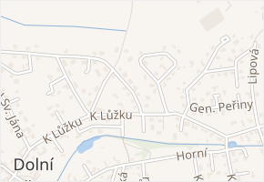 V Domkách v obci Psáry - mapa ulice