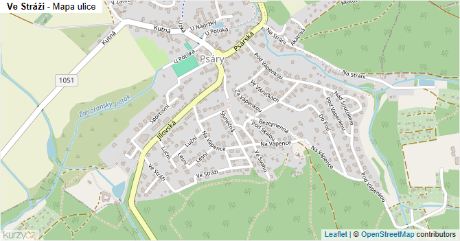 Ve Stráži - mapa ulice