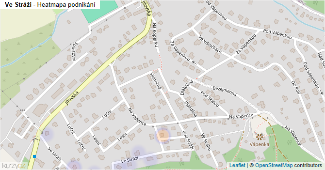 Ve Stráži - mapa podnikání