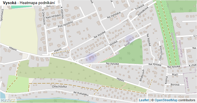 Vysoká - mapa podnikání