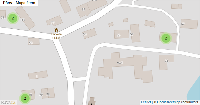 Pšov - mapa firem