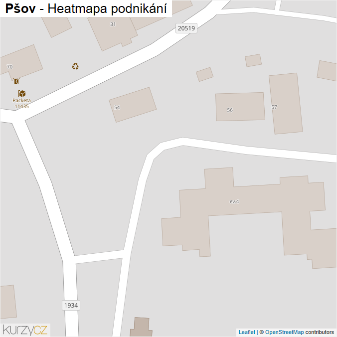 Mapa Pšov - Firmy v obci.