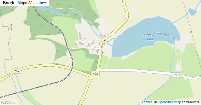 Borek - mapa části obce