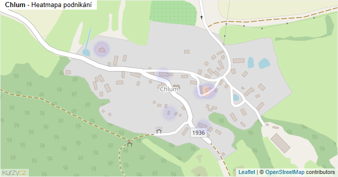 Chlum - mapa podnikání