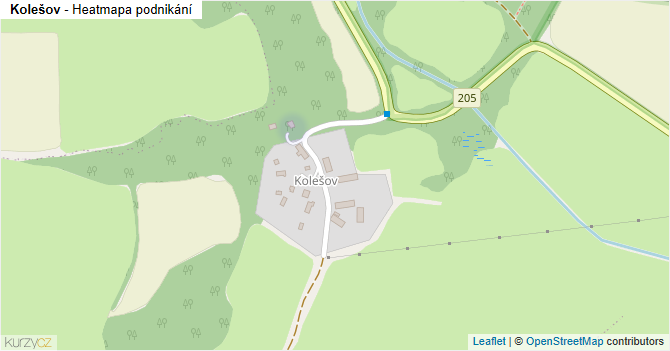 Kolešov - mapa podnikání