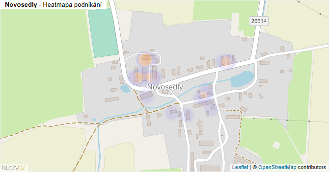 Novosedly - mapa podnikání