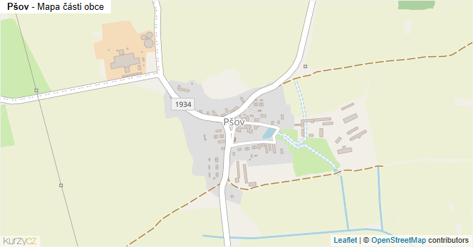 Pšov - mapa části obce