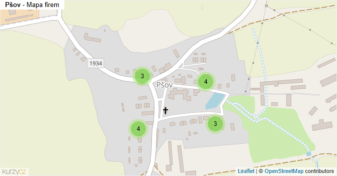 Pšov - mapa firem