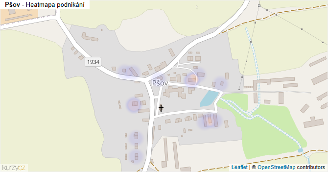 Pšov - mapa podnikání