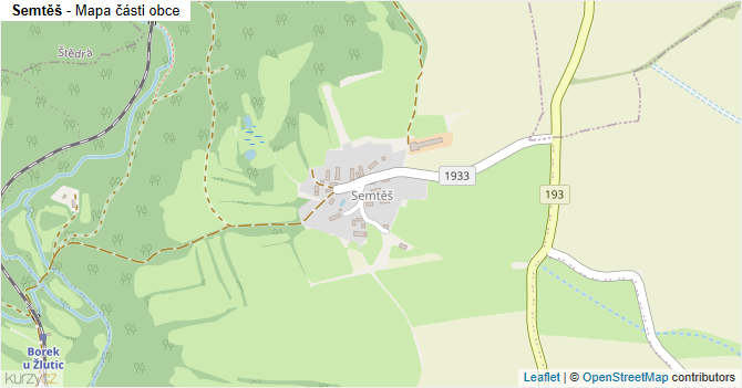 Semtěš - mapa části obce
