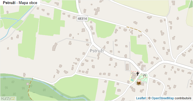 Pstruží - mapa obce