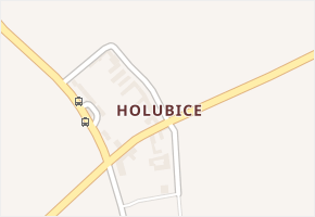 Holubice v obci Ptení - mapa části obce
