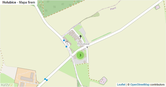 Holubice - mapa firem