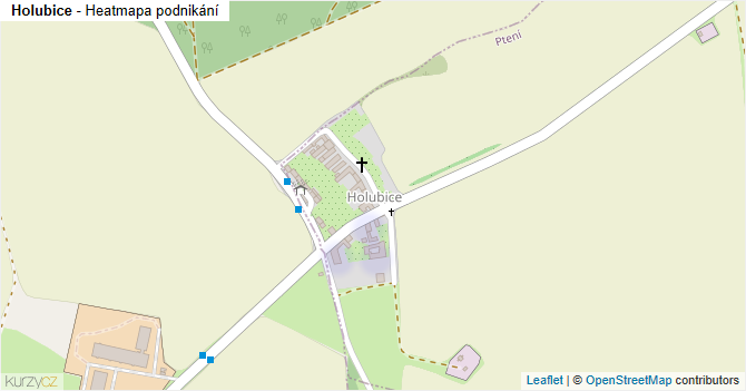 Holubice - mapa podnikání
