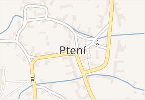 Ptení v obci Ptení - mapa části obce
