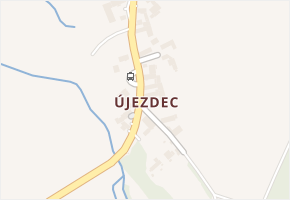 Újezdec v obci Ptenín - mapa části obce