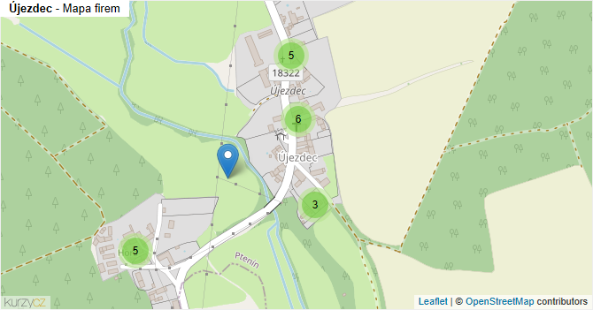 Újezdec - mapa firem