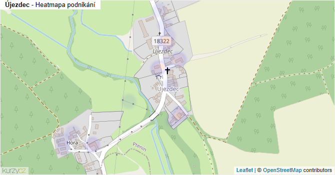 Újezdec - mapa podnikání