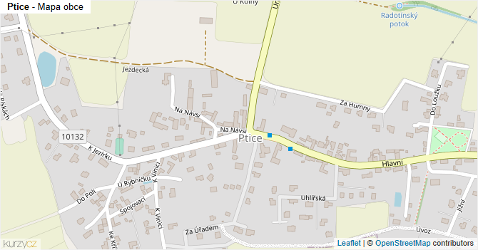 Ptice - mapa obce
