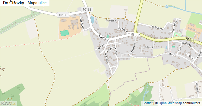 Do Čížovky - mapa ulice