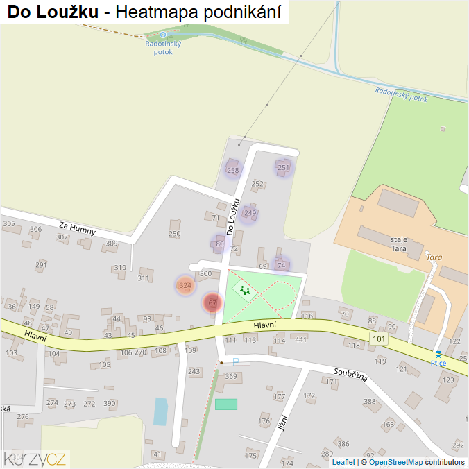Mapa Do Loužku - Firmy v ulici.