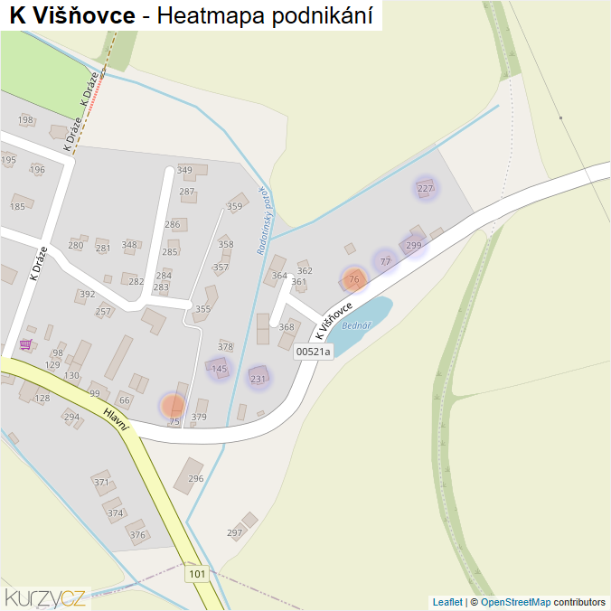 Mapa K Višňovce - Firmy v ulici.