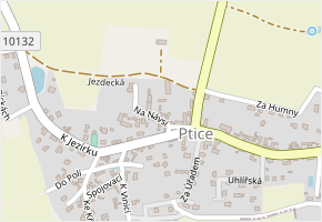 Na Návsi v obci Ptice - mapa ulice