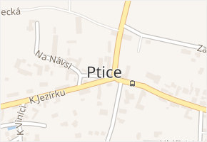Ptice v obci Ptice - mapa části obce