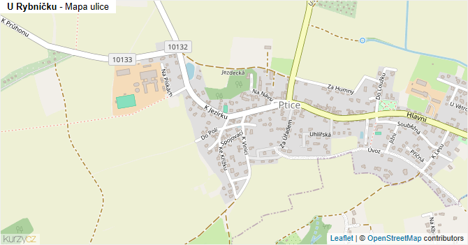 U Rybníčku - mapa ulice