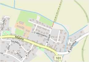 U Větrolamu v obci Ptice - mapa ulice