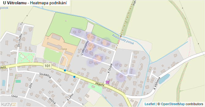 U Větrolamu - mapa podnikání