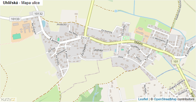 Uhlířská - mapa ulice