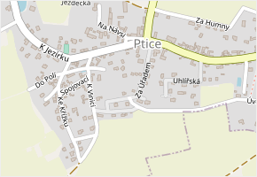 Za Úřadem v obci Ptice - mapa ulice