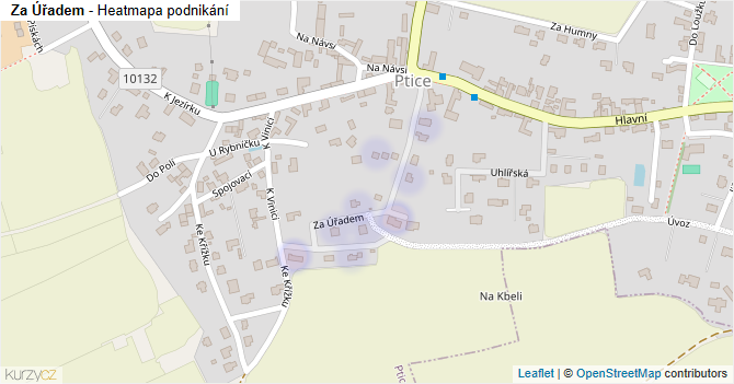 Za Úřadem - mapa podnikání