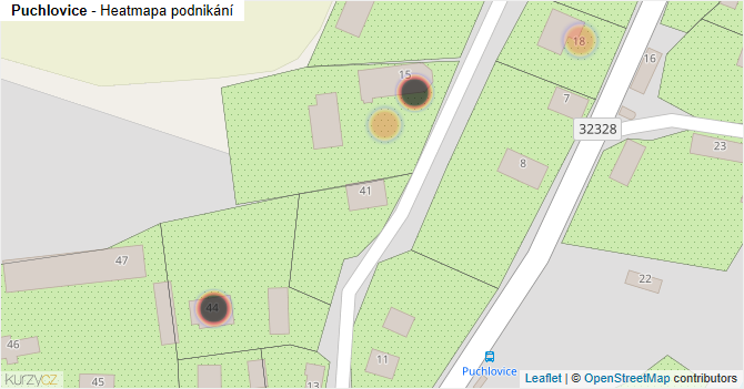Puchlovice - mapa podnikání