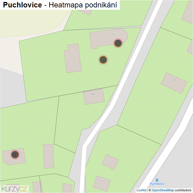 Mapa Puchlovice - Firmy v obci.