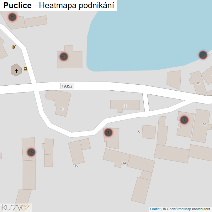 Mapa Puclice - Firmy v obci.