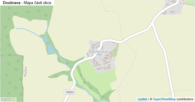 Doubrava - mapa části obce