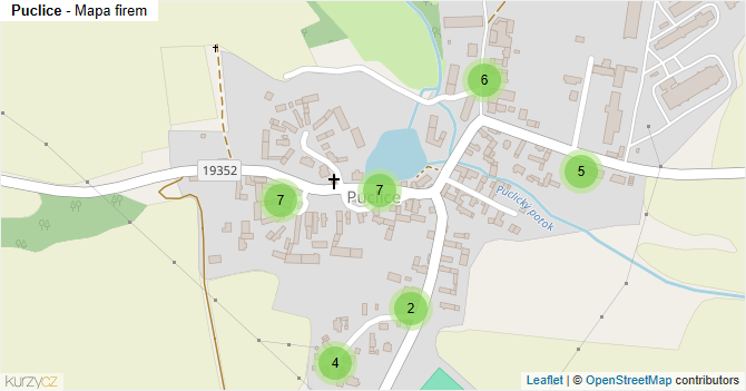 Puclice - mapa firem