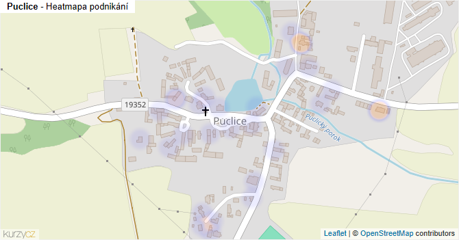 Puclice - mapa podnikání