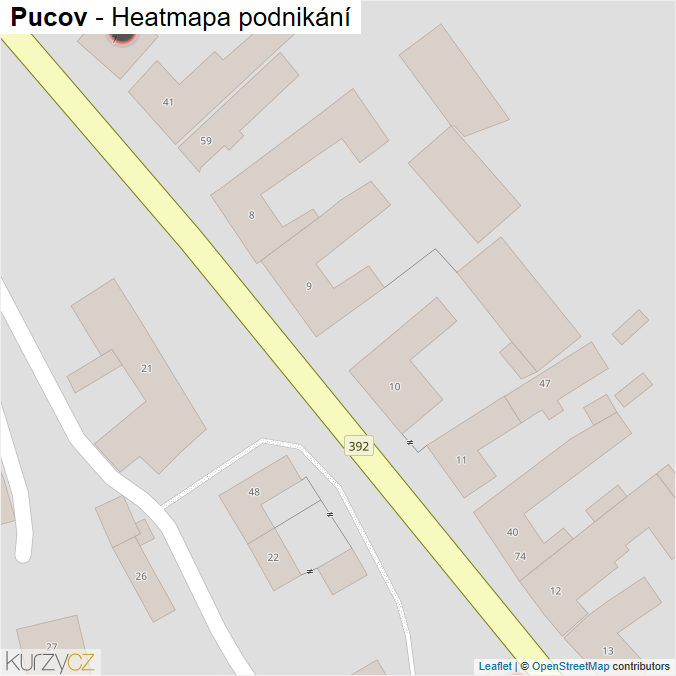 Mapa Pucov - Firmy v obci.