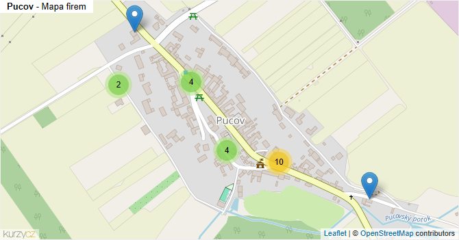 Pucov - mapa firem